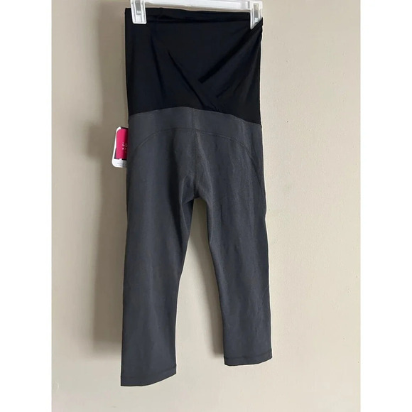 Over Belly Active Capri Maternity Pants - Isabel Maternity by Ingrid & Isabel S - Picture 2 of 5